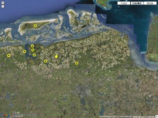 Klik op de kaart 
Toont standaard vakantieverblijven die de komende 4 weken iets vrij hebben: natuurlijk u kunt deze periode in de zoekfunctie aanpassen